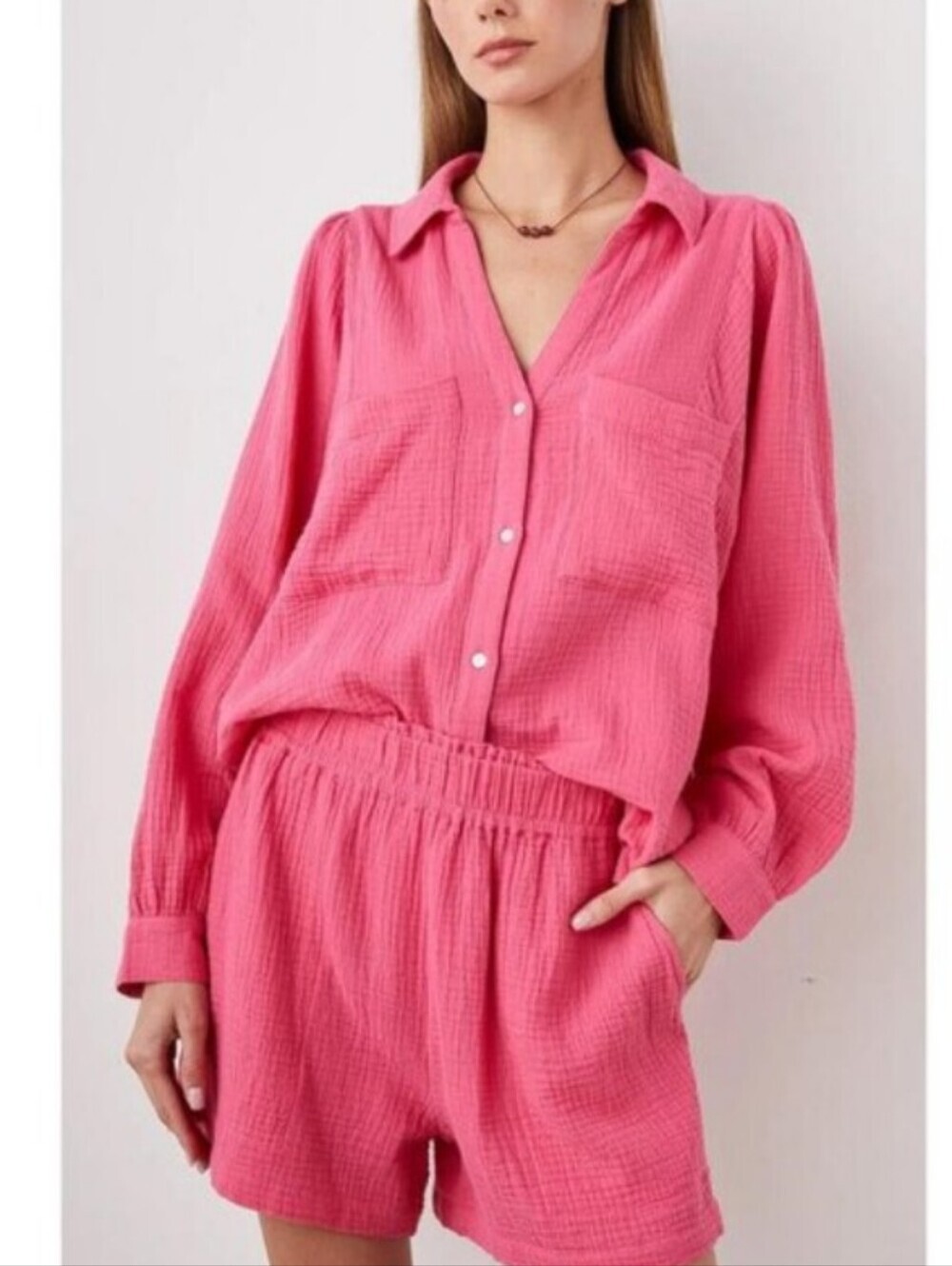 Rails Lauren Hibiscus Womens Organic100% Cotton Button-Up Shirt Size XS EUC